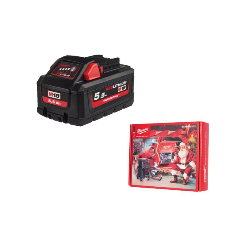 Milwaukee M18 5,5 Ah Batteri med Adventskalender 2024