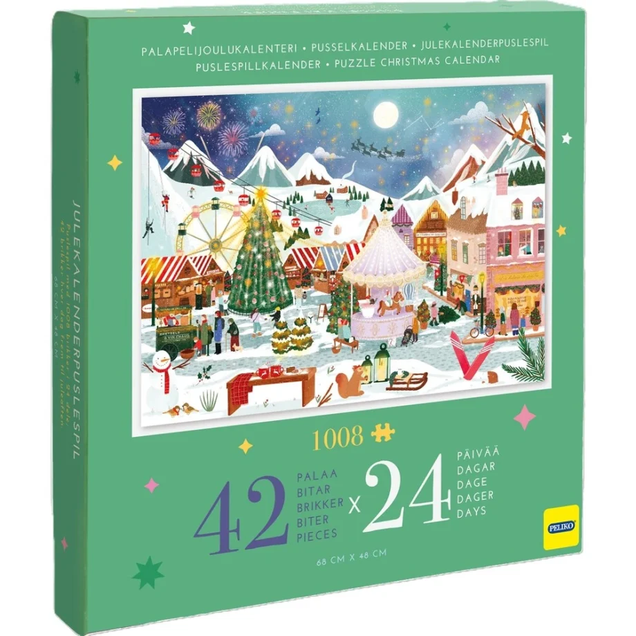 Puslespil julekalender 1-24 1008 brikker