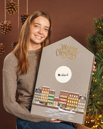Ultimativ chokolade-julekalender 2025  Kæmpe kalenderhus fra Cocoture - 765g