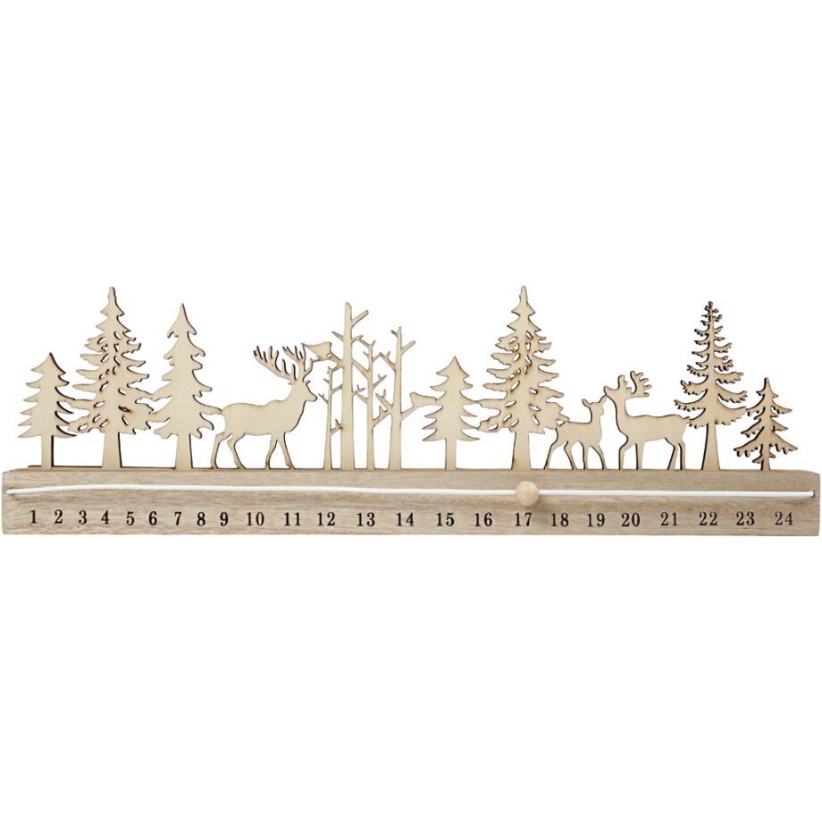 Elegant Julekalender til Nedtælling - 12x40 cm