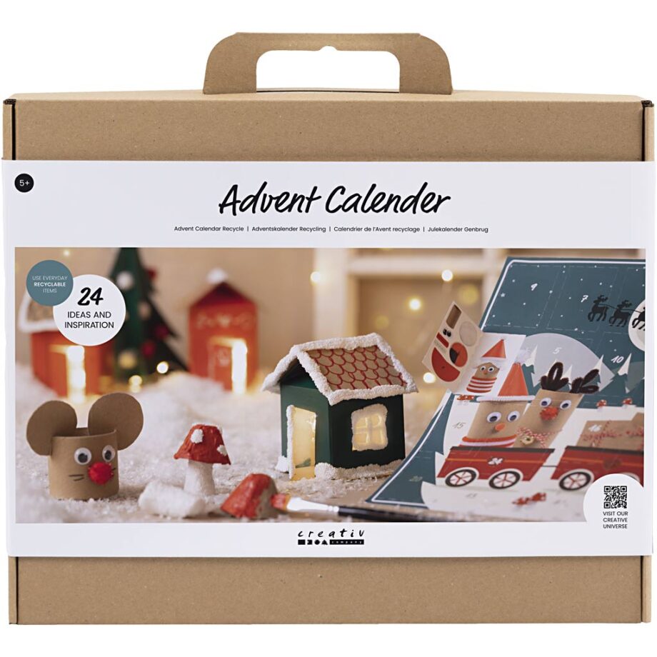 Kreativ Julekalender med Genbrugsmaterialer - 1 pk.
