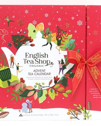 Julekalender rød med te Økologisk 25 æsker, 13 varianter ETS - 1 pakke -  English Tea Shop
